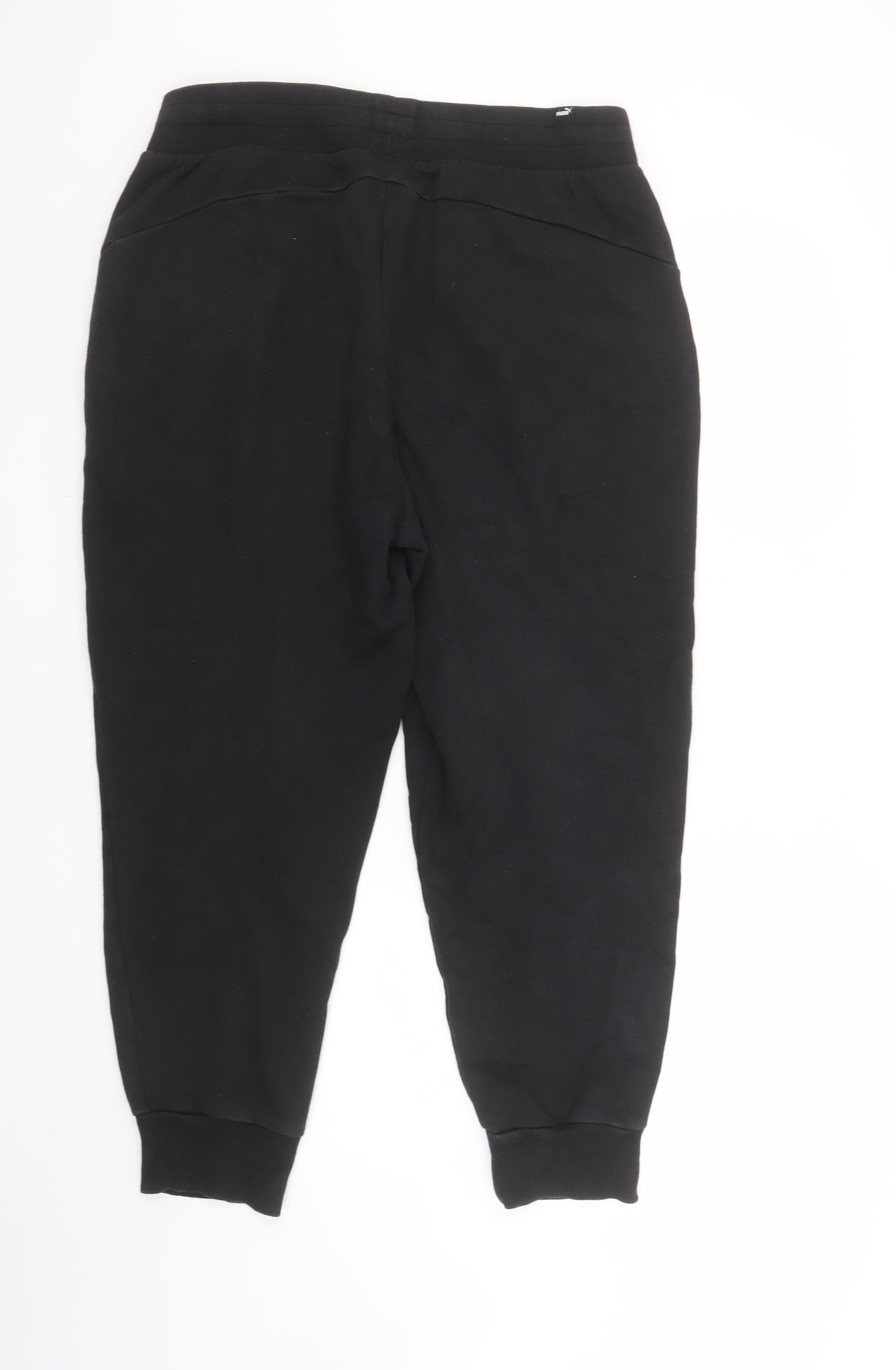 Puma Women's Black Jogger Trousers L Fleece Cotton Blend