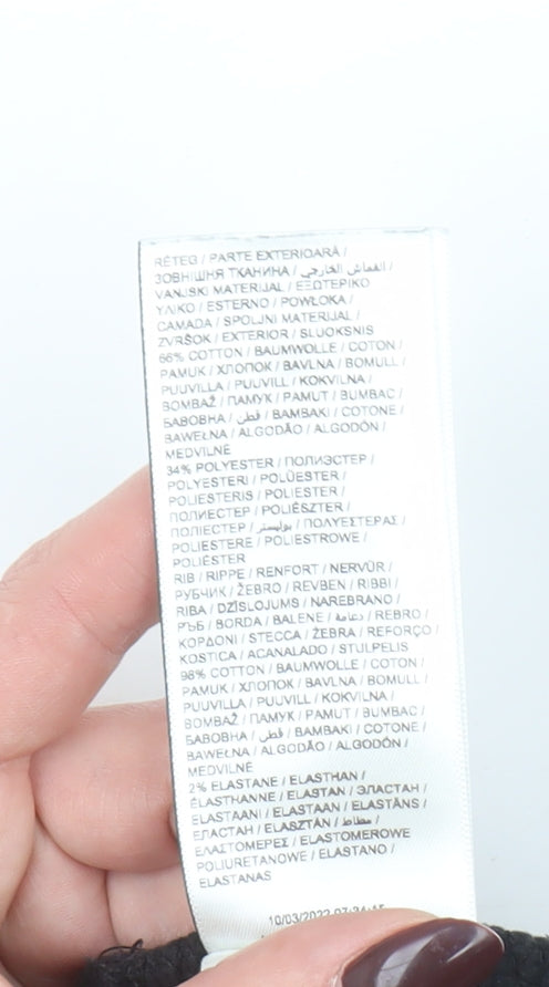 Puma Women's Black Jogger Trousers L Fleece Cotton Blend