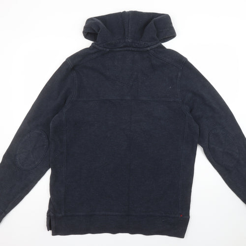 Fat Face Men’s Blue Henley Hoodie Size M Cotton Casual