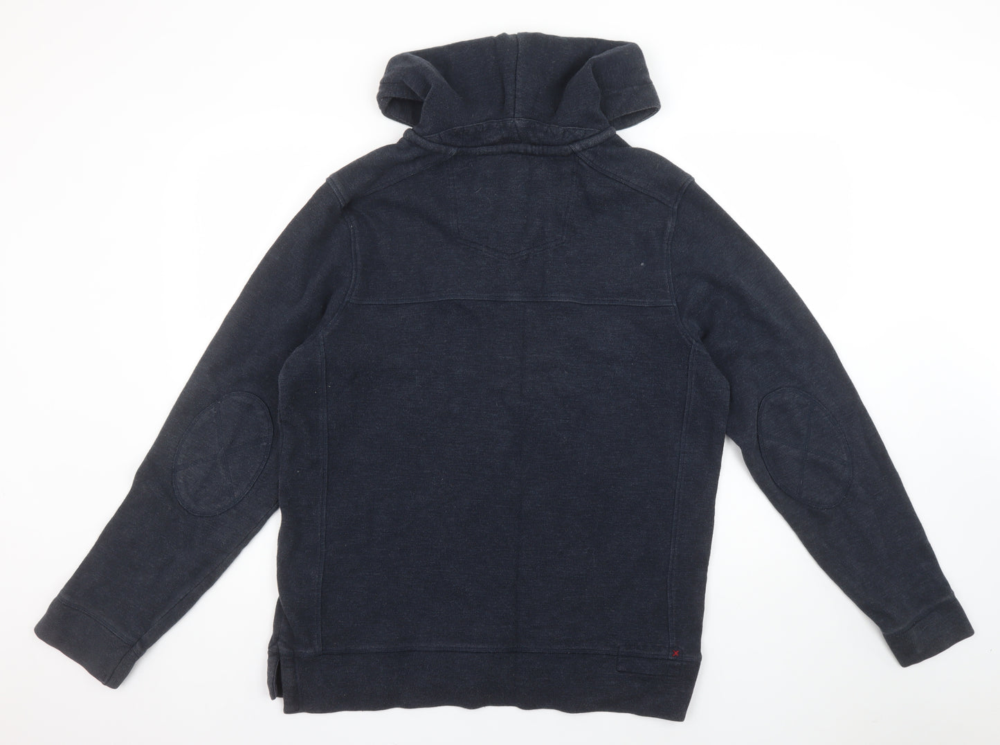 Fat Face Men’s Blue Henley Hoodie Size M Cotton Casual