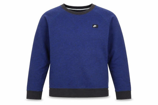 Front view of Nike Women’s Blue Crew Neck Pullover Sweatshirt M Cotton Blend