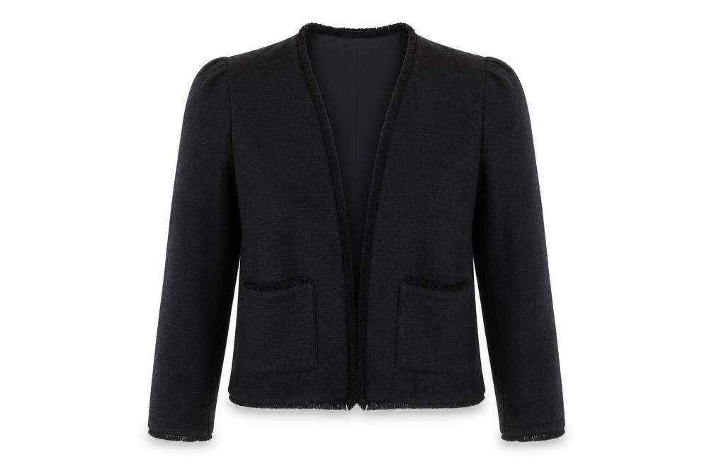 Mango Women Black L Long Sleeve Tailored Lined Blazer Jacket