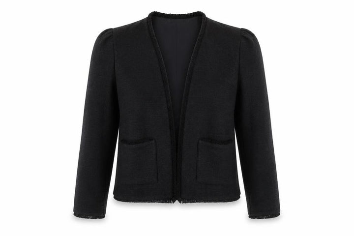 Mango Women Black L Long Sleeve Tailored Lined Blazer Jacket