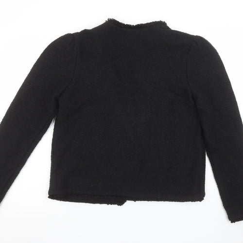 Mango Women Black L Long Sleeve Tailored Lined Blazer Jacket