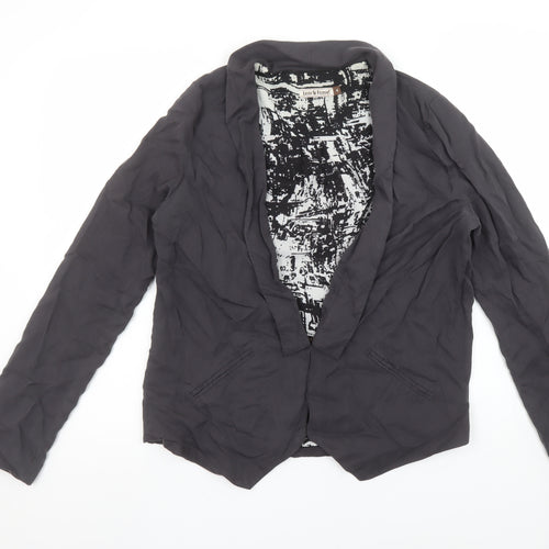 Lost & Found Women's Black Size 8 Tencel Blazer Jacket