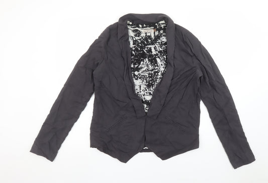 Lost & Found Women's Black Size 8 Tencel Blazer Jacket