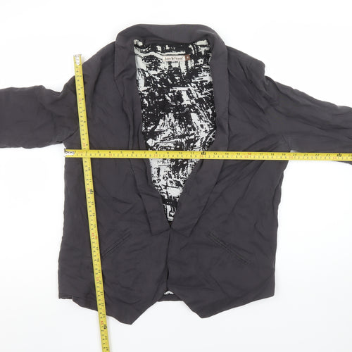 Lost & Found Women's Black Size 8 Tencel Blazer Jacket