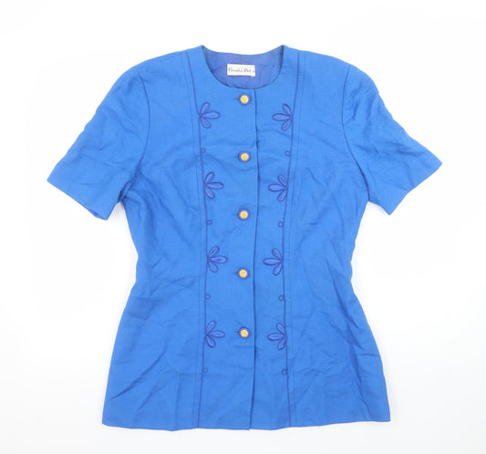 Condici Set Women's Blue Short Sleeve Suit Top Size 12