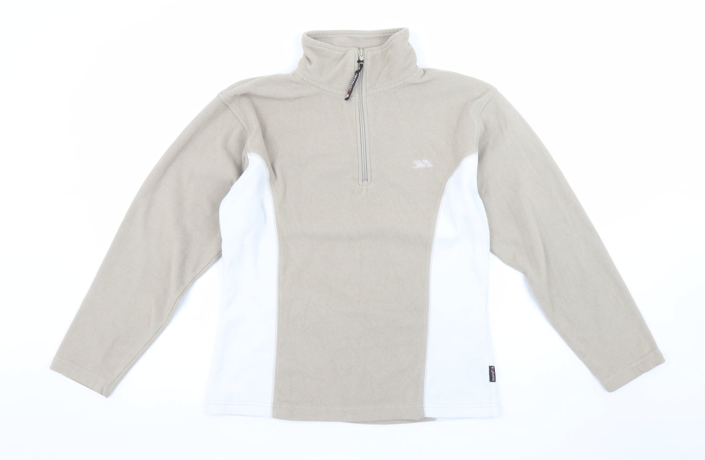 Trespass Womens Beige White 1/2 Zip Fleece Pullover Sweatshirt M