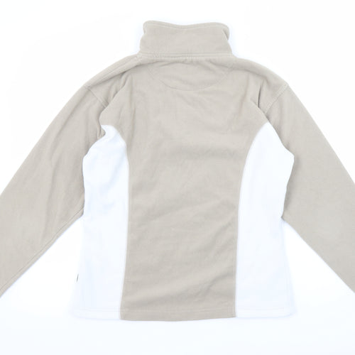 Trespass Womens Beige White 1/2 Zip Fleece Pullover Sweatshirt M