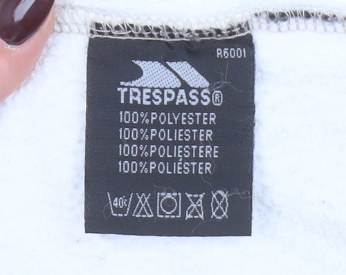 Trespass Womens Beige White 1/2 Zip Fleece Pullover Sweatshirt M