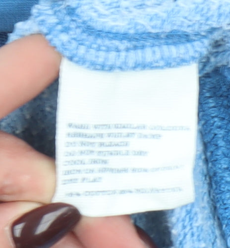 Jack Wills Womens Blue Pullover Hoodie Size 10 Cotton Blend Logo Print