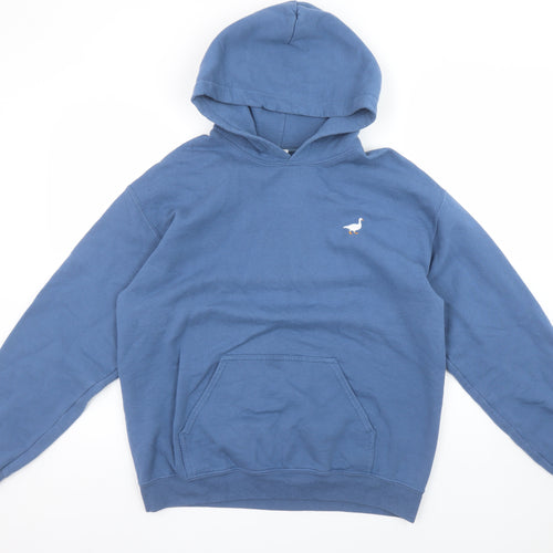 Goose and Gander Men's Blue Pullover Hoodie Size M Cotton Blend