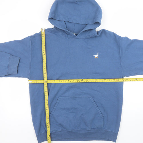 Goose and Gander Men's Blue Pullover Hoodie Size M Cotton Blend