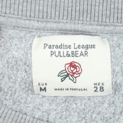 Pull & Bear Women Grey Navy Colourblock Sweatshirt Size 12