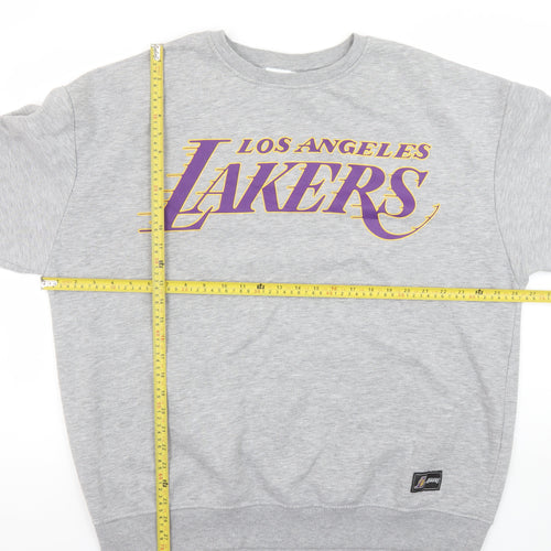 Primark NBA Los Angeles Lakers Grey Sweatshirt Womens L 14/16 Pullover Crew Neck