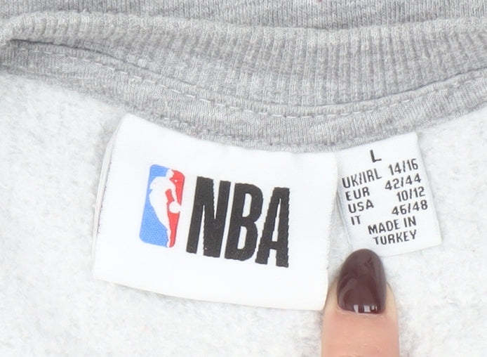 Primark NBA Los Angeles Lakers Grey Sweatshirt Womens L 14/16 Pullover Crew Neck