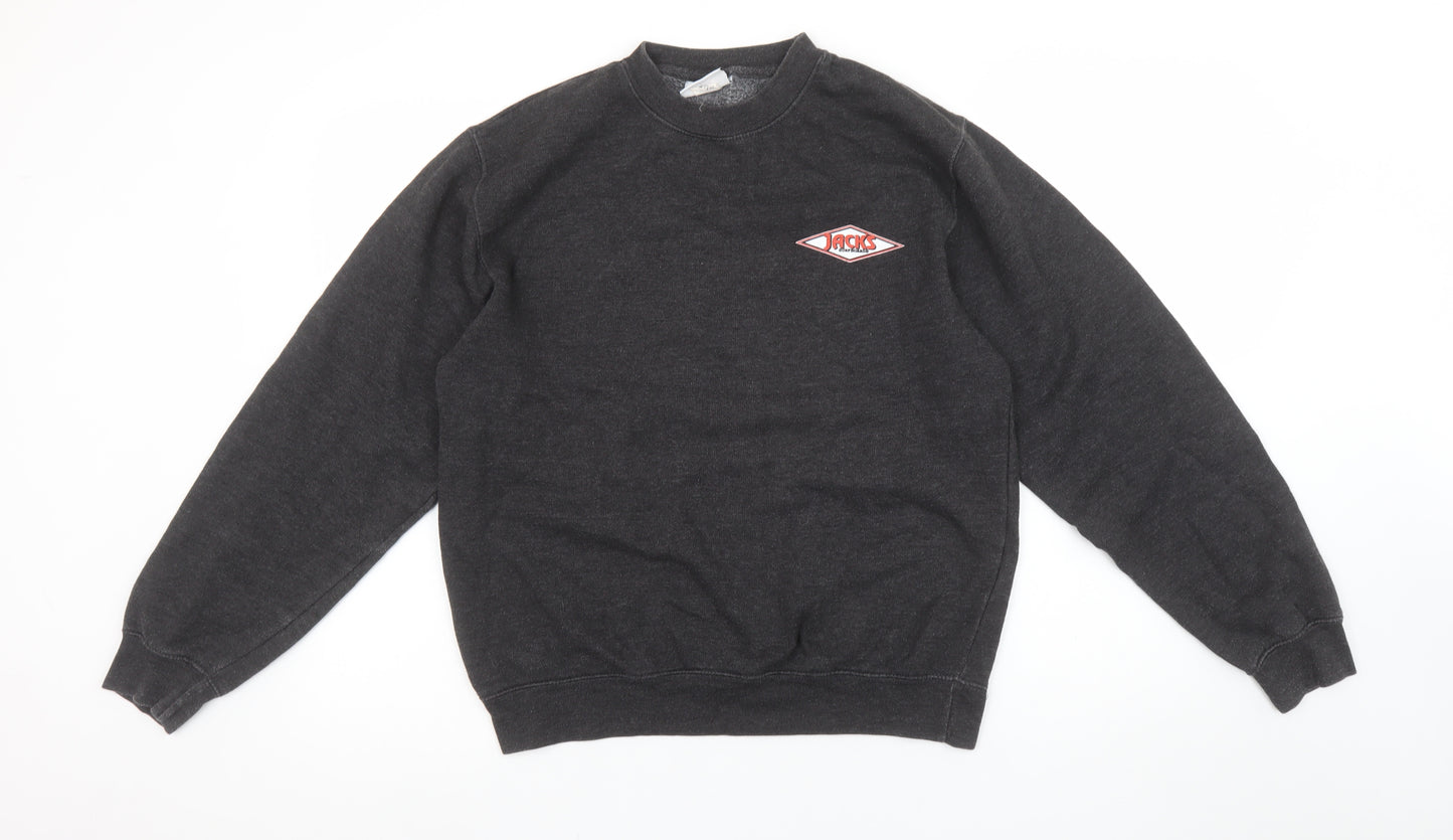 Jacks Surfboards Men's Black Small Pullover Sweatshirt California Graphic