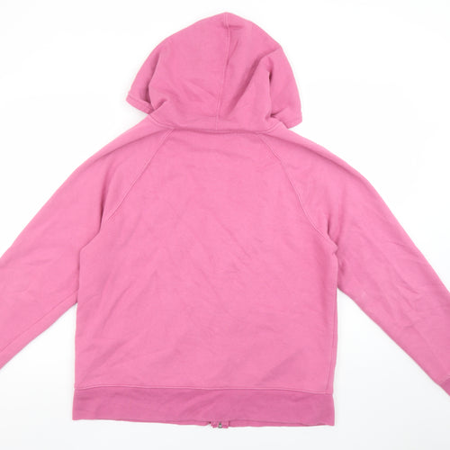 GAP Women Pink Full Zip Hoodie L Cotton Blend Casual