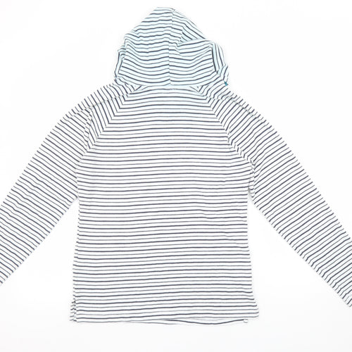 Trespass Women’s Blue Striped Cotton Pullover Hoodie UK10