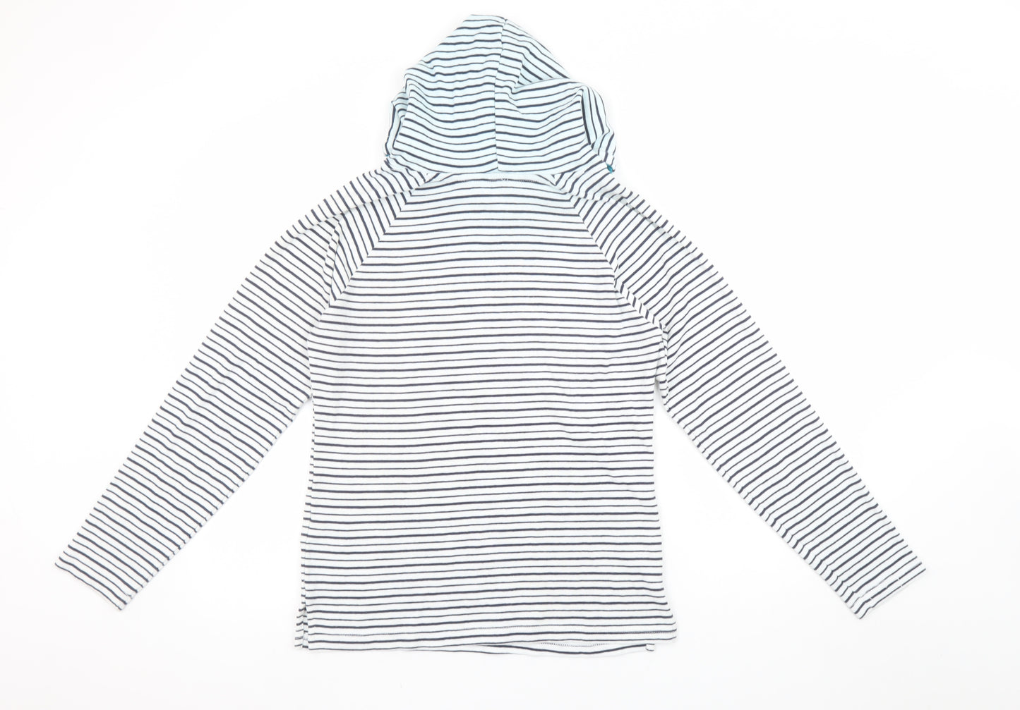 Trespass Women’s Blue Striped Cotton Pullover Hoodie UK10