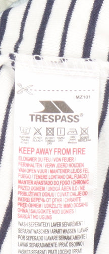 Trespass Women’s Blue Striped Cotton Pullover Hoodie UK10