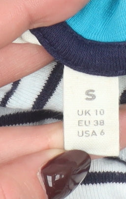 Trespass Women’s Blue Striped Cotton Pullover Hoodie UK10