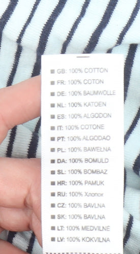 Trespass Women’s Blue Striped Cotton Pullover Hoodie UK10