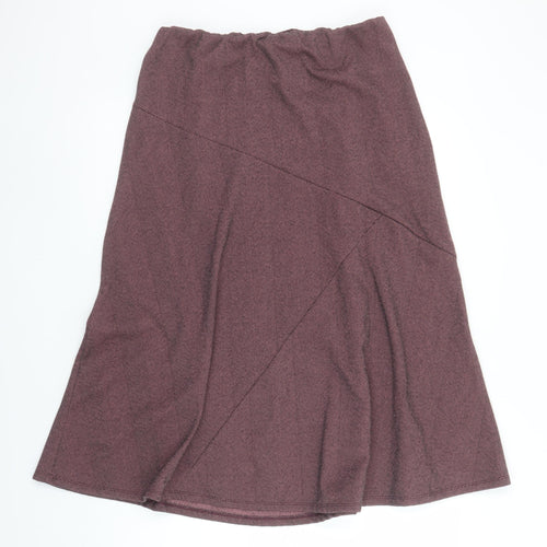 Bonmarché Women's Purple A-Line Midi Skirt Size 14 Polyester