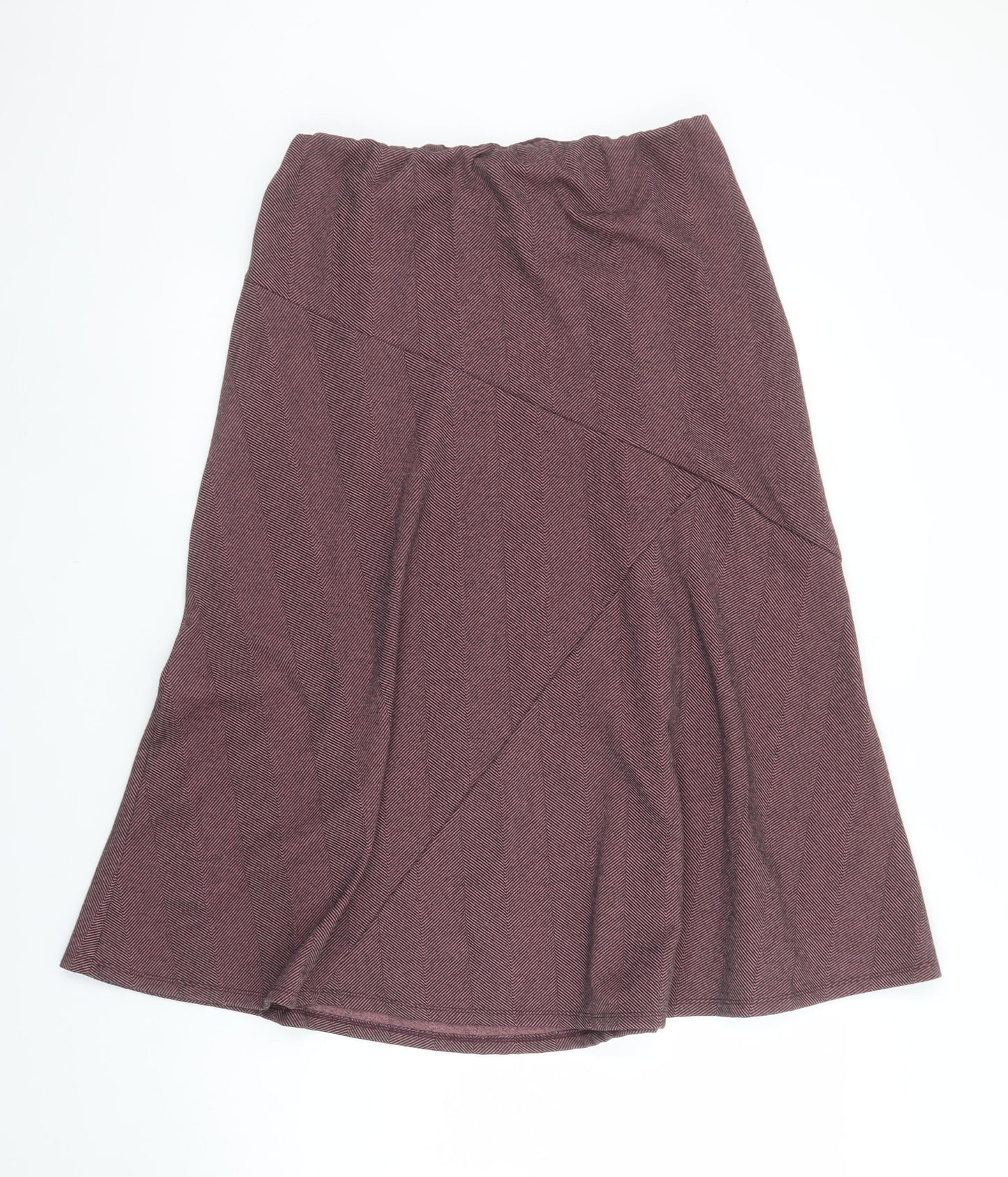 Bonmarché Women's Purple A-Line Midi Skirt Size 14 Polyester