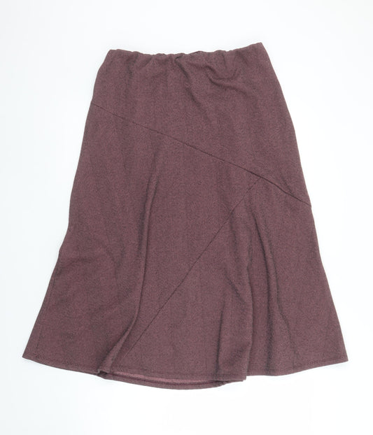 Bonmarché Women's Purple A-Line Midi Skirt Size 14 Polyester