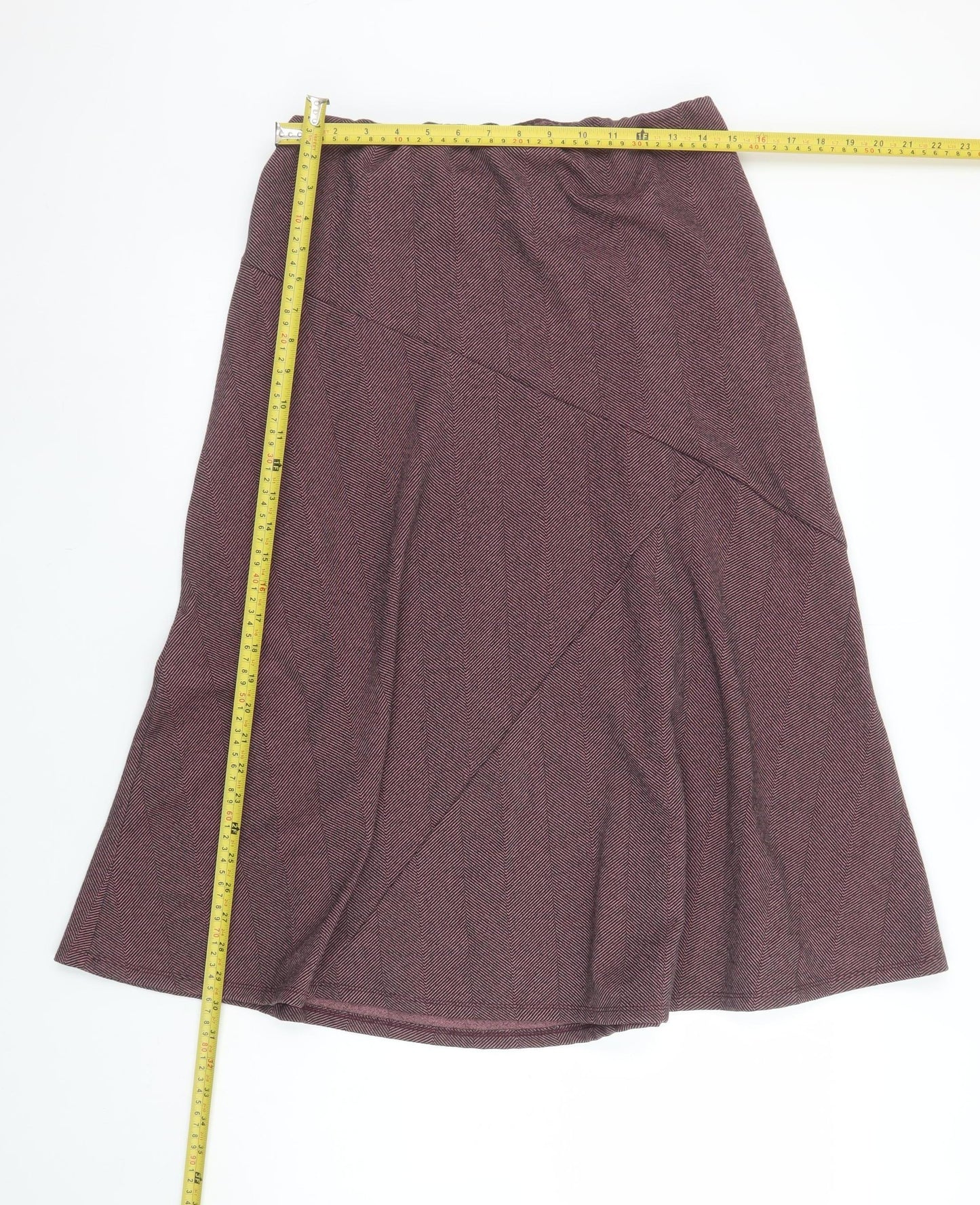 Bonmarché Women's Purple A-Line Midi Skirt Size 14 Polyester