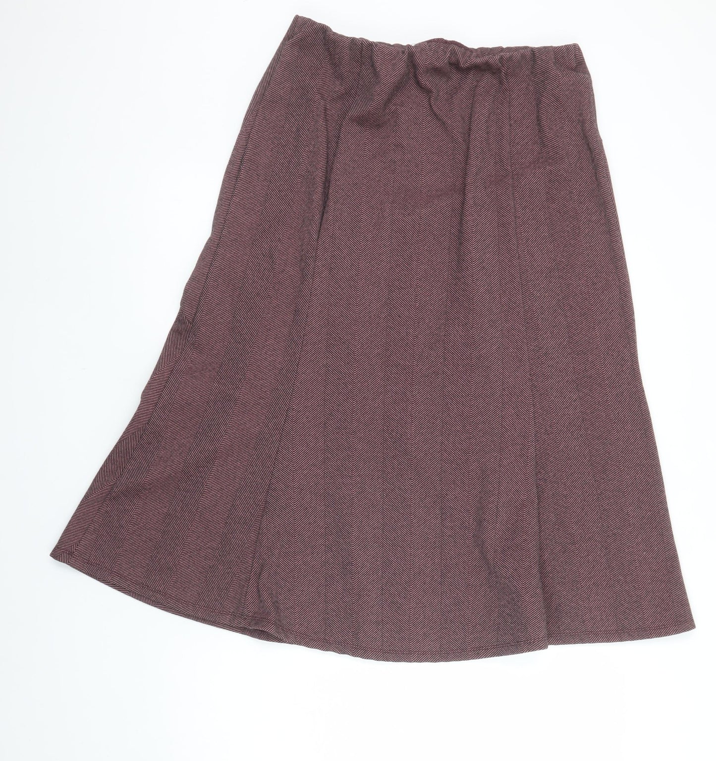 Bonmarché Women's Purple A-Line Midi Skirt Size 14 Polyester