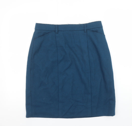 Tommy Hilfiger Women’s Blue Wool Pencil Skirt Size 8 Workwear