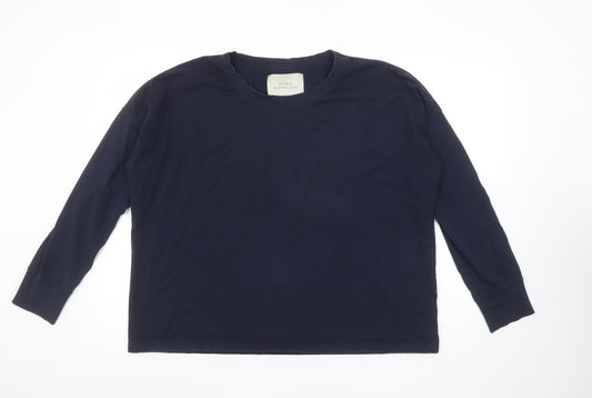 Studio Nicholson Women Blue Relaxed Fit Long Sleeve Cotton T-Shirt