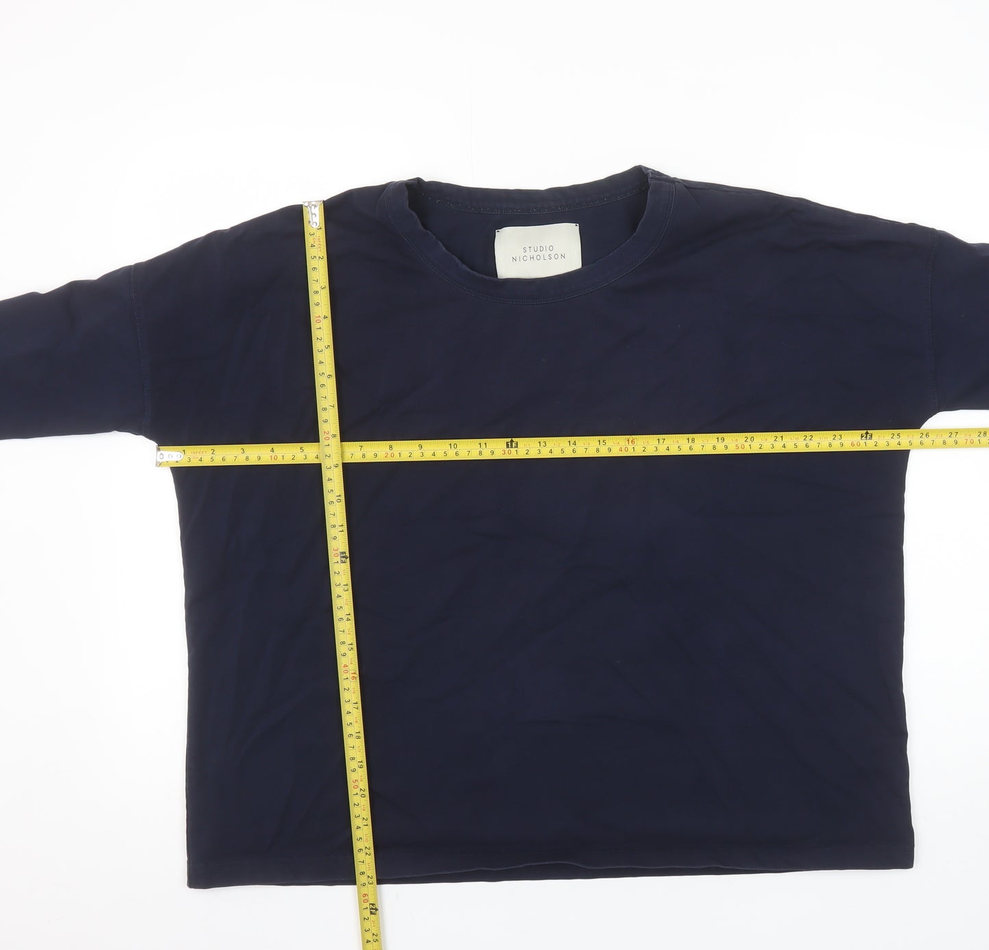 Studio Nicholson Women Blue Relaxed Fit Long Sleeve Cotton T-Shirt