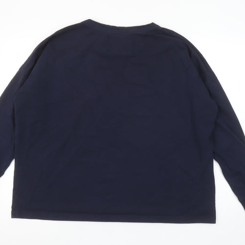 Studio Nicholson Women Blue Relaxed Fit Long Sleeve Cotton T-Shirt