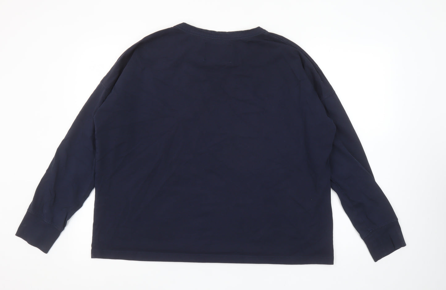 Studio Nicholson Women Blue Relaxed Fit Long Sleeve Cotton T-Shirt