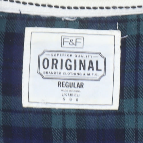 F&F Men's Grey Full Zip Hooded Sweatshirt Size S Regular Fit