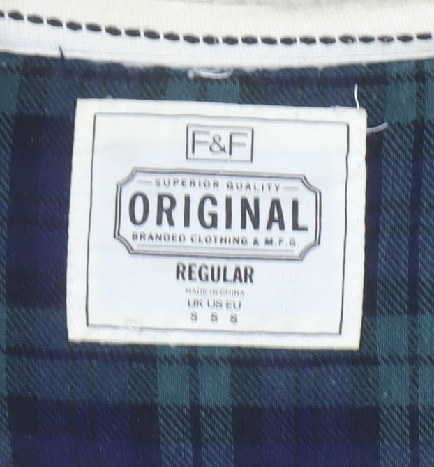 F&F Men's Grey Full Zip Hooded Sweatshirt Size S Regular Fit