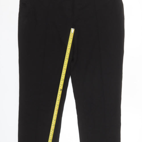 Marks and Spencer Women's Black Trousers Size 18 Regular Fit Stretch Work Pants