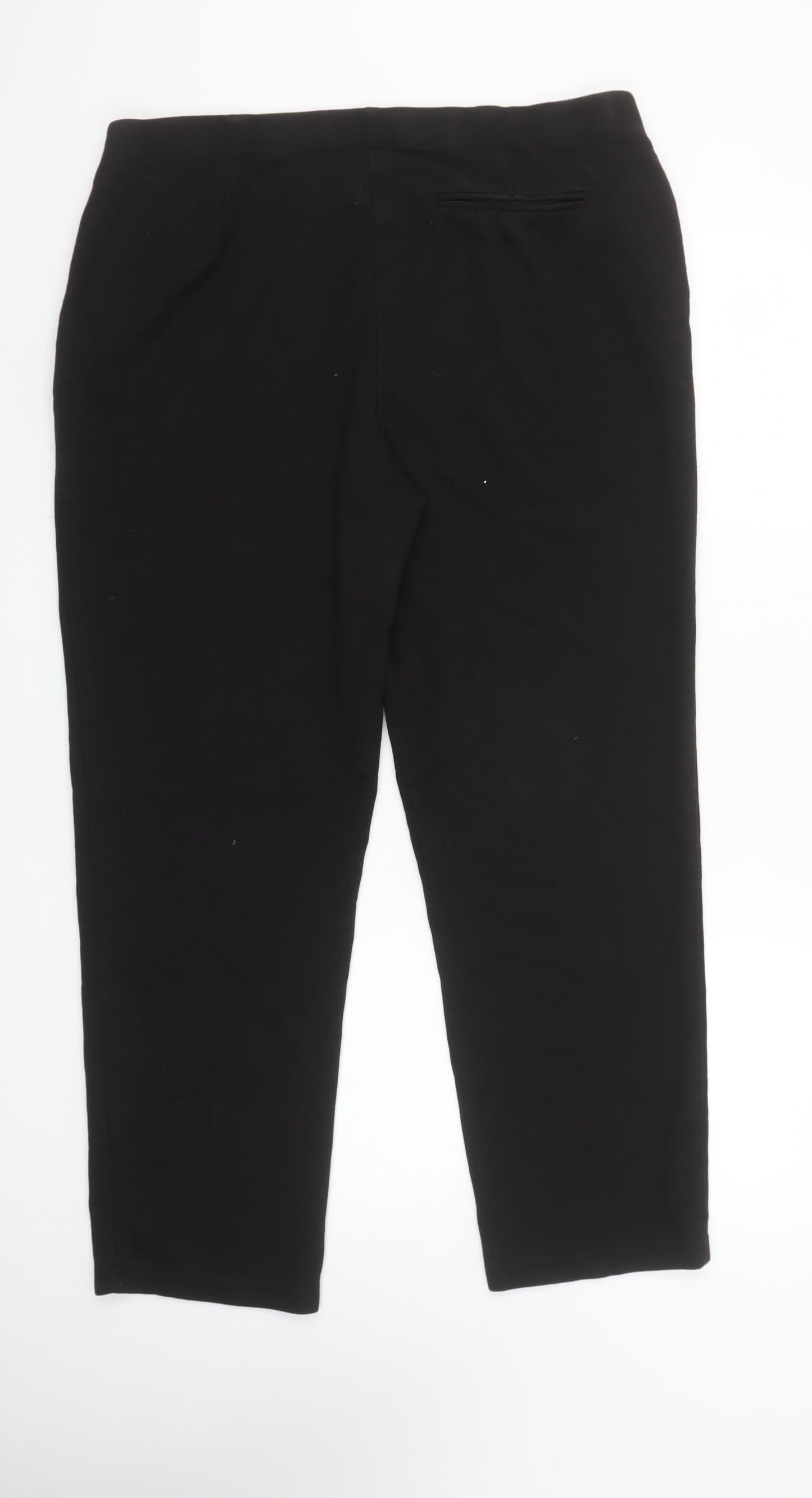 Marks and Spencer Women's Black Trousers Size 18 Regular Fit Stretch Work Pants