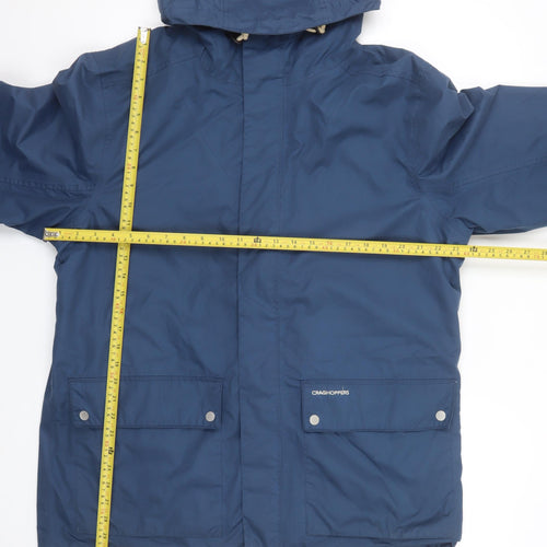 Craghoppers Aquadry Blue Waterproof Hooded Jacket Men's L Outdoor Windproof
