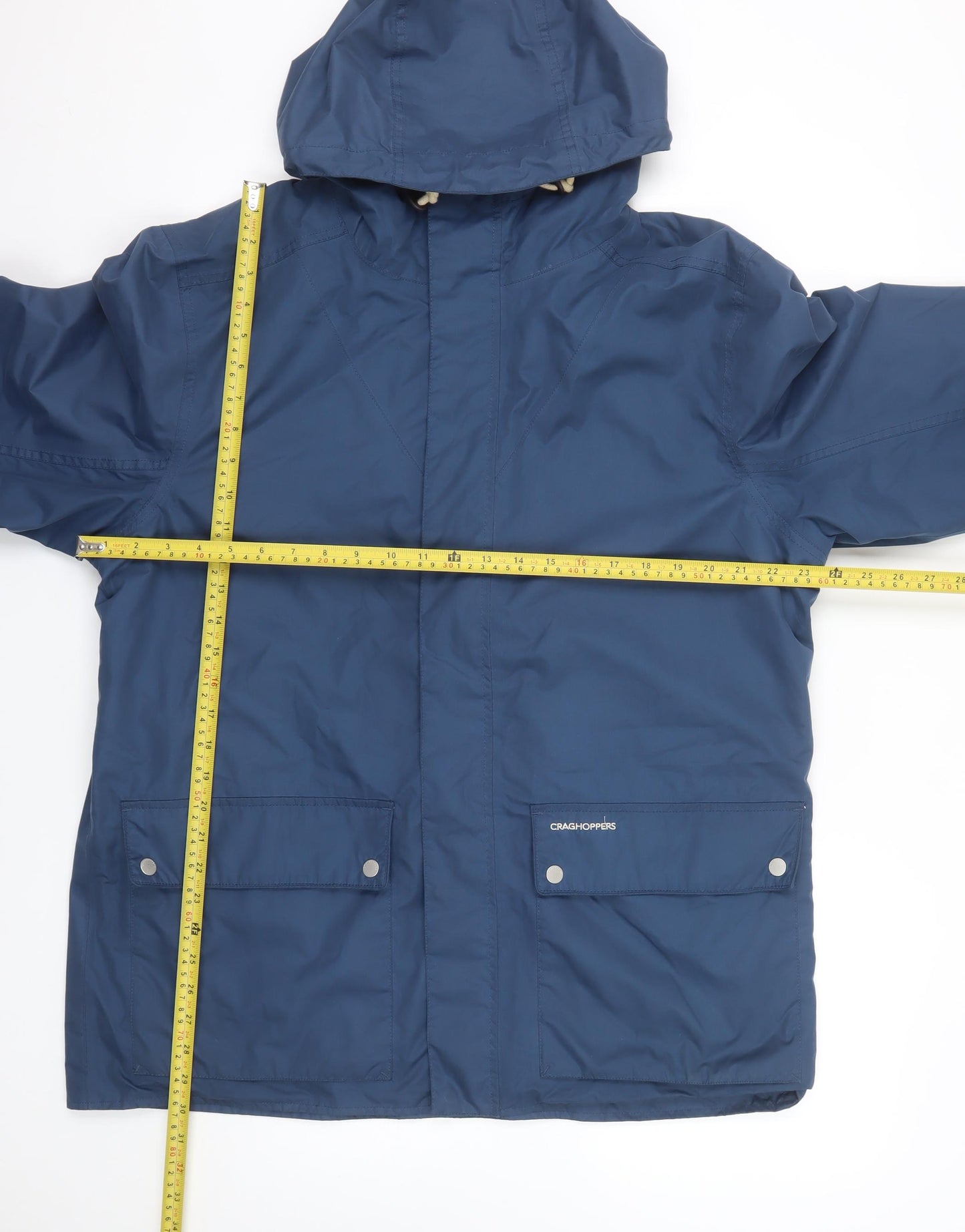 Craghoppers Aquadry Blue Waterproof Hooded Jacket Men's L Outdoor Windproof