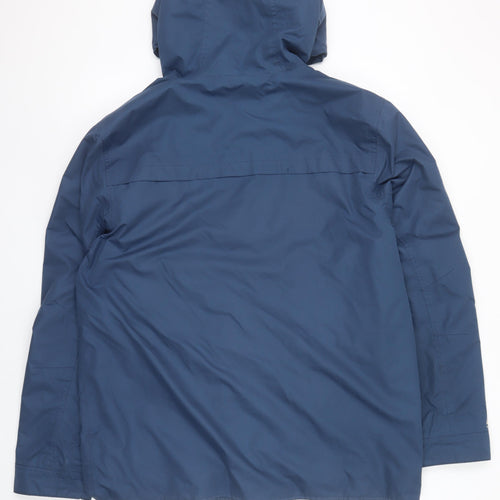 Craghoppers Aquadry Blue Waterproof Hooded Jacket Men's L Outdoor Windproof
