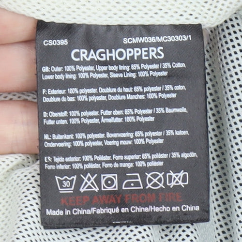 Craghoppers Aquadry Blue Waterproof Hooded Jacket Men's L Outdoor Windproof