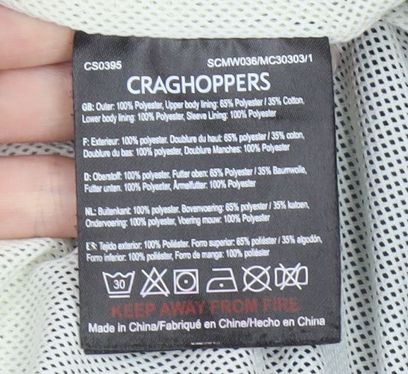 Craghoppers Aquadry Blue Waterproof Hooded Jacket Men's L Outdoor Windproof