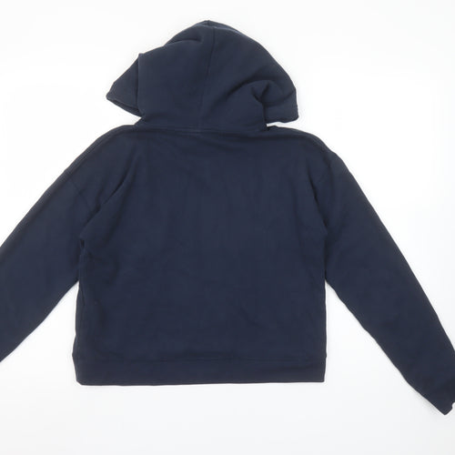 Jack Wills Women's Navy Blue Pullover Hoodie UK 8 Cotton Blend