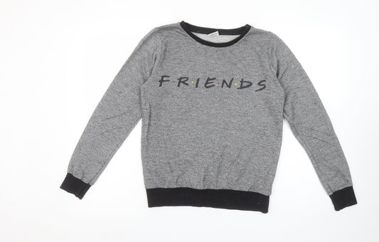 Friends The TV Series Women's Grey Crew Neck Pullover Sweatshirt Size 6
