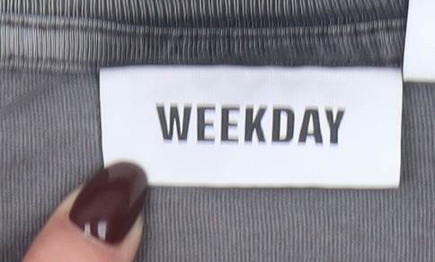 Weekday Men’s Black Tie-Dye Cotton Crew Neck T-Shirt XS Retro Style